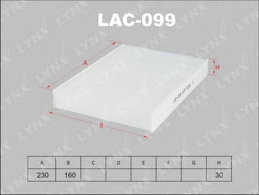 Фильтр салона LAC-099 LYNXAUTO