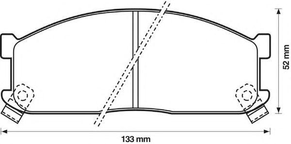Комплект тормозных колодок, диско 572332B BENDIX JURID