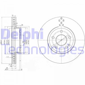 Тормозной диск BG3838 DELPHI