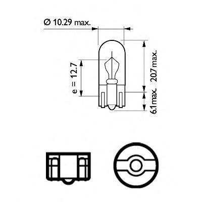 Лампа, страховочное освещение двери 12960CP PHILIPS