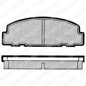 Комплект тормозных колодок, диско LP627 DELPHI
