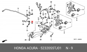 Тяга / стойка, стабилизатор 52320S5TJ01 HONDA