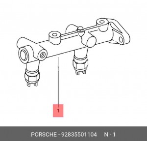Главный тормозной цилиндр 92835501104 PORSCHE