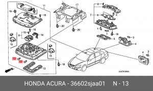 Лампа 36602SJAA01 HONDA