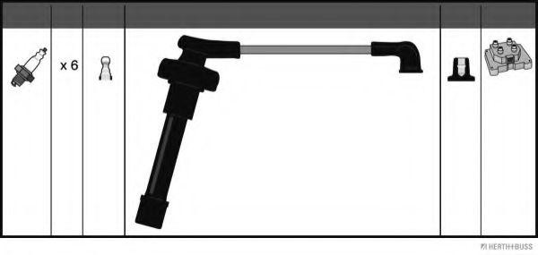 Ккомплект проводов зажигания J5384018 H B JAKOPARTS NIPPARTS