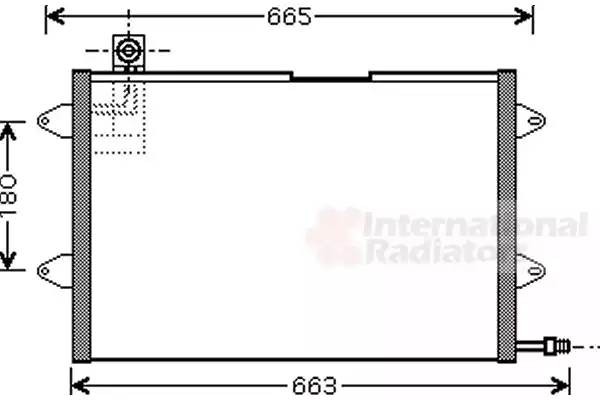 Конденсатор, кондиционер 58005146 VAN WEZEL