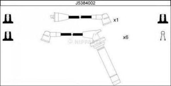 Ккомплект проводов зажигания J5384002 H B JAKOPARTS NIPPARTS