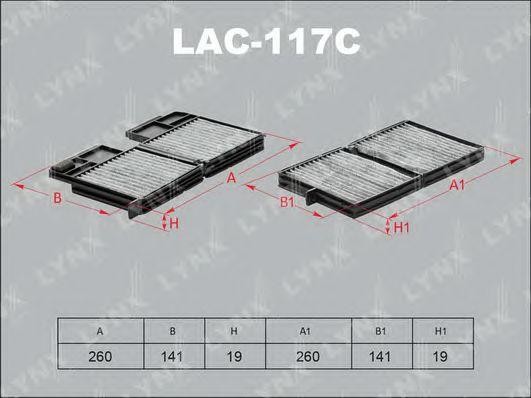 Фильтр салона LAC-117C LYNXAUTO