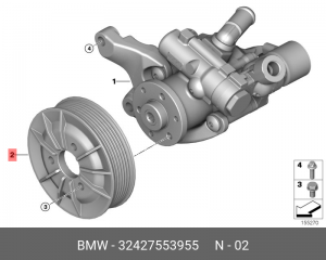 Шкив насоса гидроусилителя руля 32 42 7 553 955 BMW