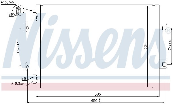 Конденсатор, кондиционер 940077 NISSENS