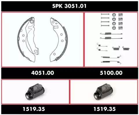 Комплект тормозных колодок SPK305101 REMSA