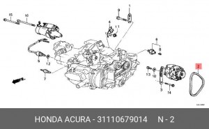 Клиновой ремень 31110-679-014 HONDA