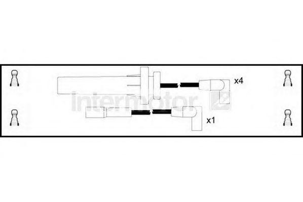 Ккомплект проводов зажигания 76009 STANDARD