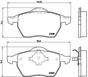 Комплект тормозных колодок, диско P85039 BREMBO