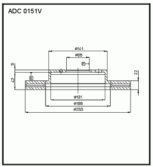 Диск тормозной ADC0151V ALLIED NIPPON
