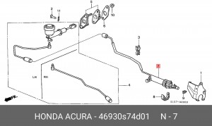 Рабочий цилиндр, система сцепления 46930S74D01 HONDA