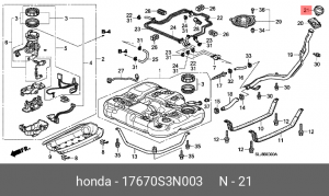 Крышка топливозаливной горловины 17670S3N003 HONDA