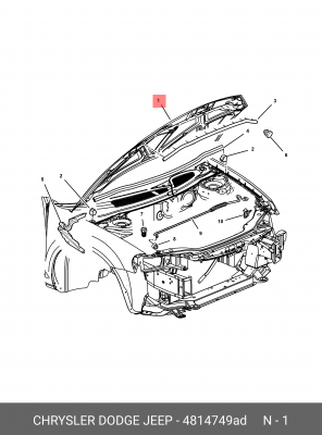Капот 4814 749AD CHRYSLER
