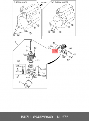 Уплотнительное кольцо, резьбовая пр 8-94329-964-0 ISUZU