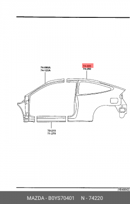 Крыло переднее B0YS70401 MAZDA