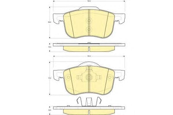 Комплект тормозных колодок, диско 6113882 GIRLING
