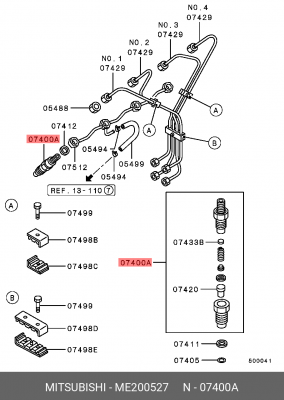 Распылитель ME200527 MITSUBISHI