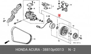 Компрессор, кондиционер 38810PT0013 HONDA