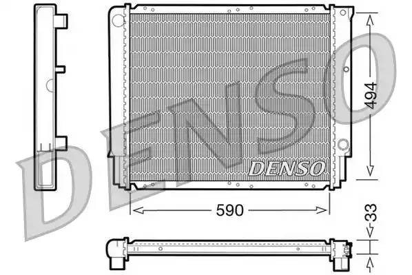 Радиатор, охлаждение двигател DRM33050 DENSO
