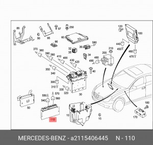 Блок управления, система впрыска A2115406445 MERCEDES BENZ