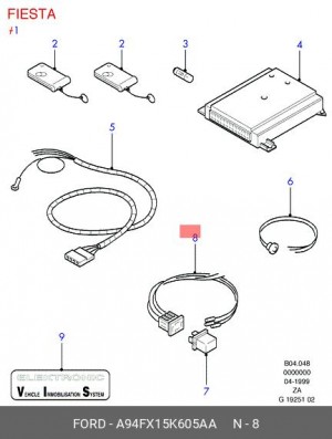 Электропроводка A94FX15K605AA FORD