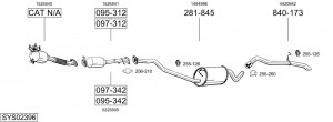 Выпускной трубопровод 786149 BOSAL