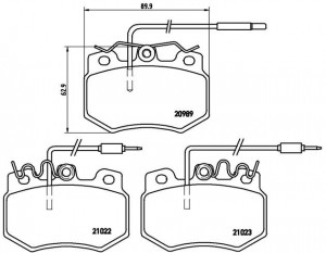 Комплект тормозных колодок, диско P61031 BREMBO