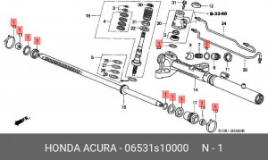 Механизм рулевой (ремкомплект) 06531S10000 HONDA