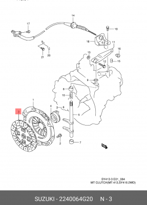 Диск сцепления 22400-64G20 SUZUKI