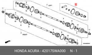 Пыльник ШРУСа 42017SWA000 HONDA