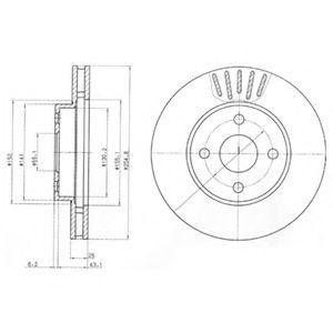 Тормозной диск BG3781 DELPHI