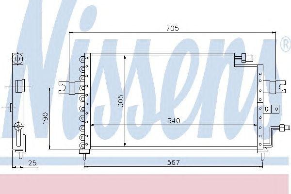 Конденсатор, кондиционер 94409 NISSENS