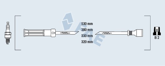 Ккомплект проводов зажигания 85996 FAE