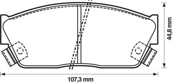 Комплект тормозных колодок, диско 572181B BENDIX JURID