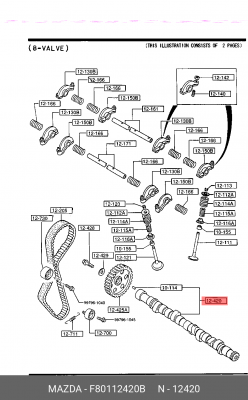 Распредвал F80112420B MAZDA