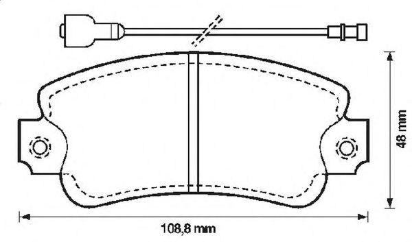 Комплект тормозных колодок, диско 571285B BENDIX JURID