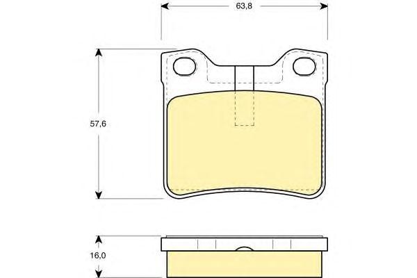 Комплект тормозных колодок, диско 6114322 GIRLING