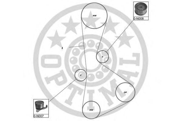 Комплект ремня ГРМ SK-1196 OPTIMAL