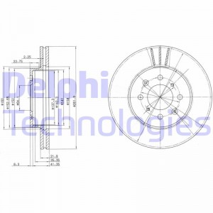 Тормозной диск BG2615 DELPHI