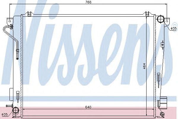 Радиатор, охлаждение двигател 67069 NISSENS