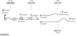 Глушитель выхлопных газов конечный 235185 BOSAL