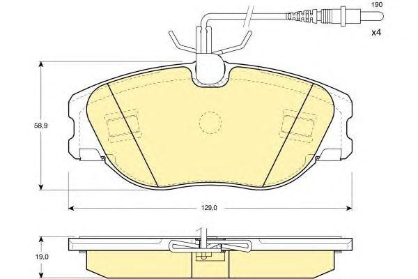 Комплект тормозных колодок, диско 6111481 GIRLING