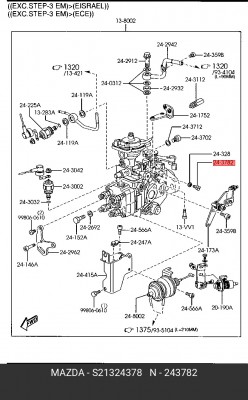 Болт S21324378 MAZDA