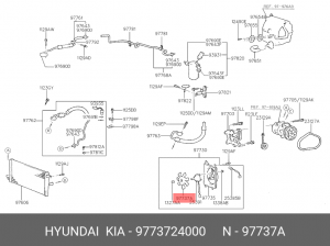 Вентилятор, охлаждение двигателя 9773724000 HYUNDAI KIA