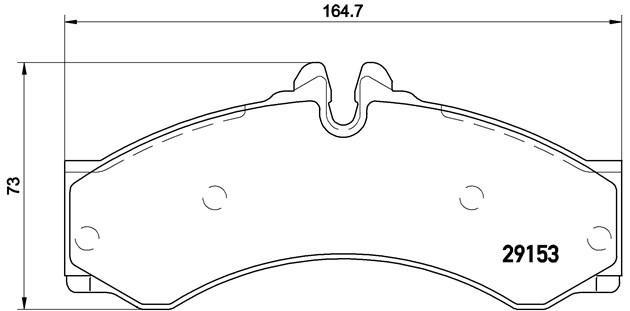 Комплект тормозных колодок, диско P50028 BREMBO